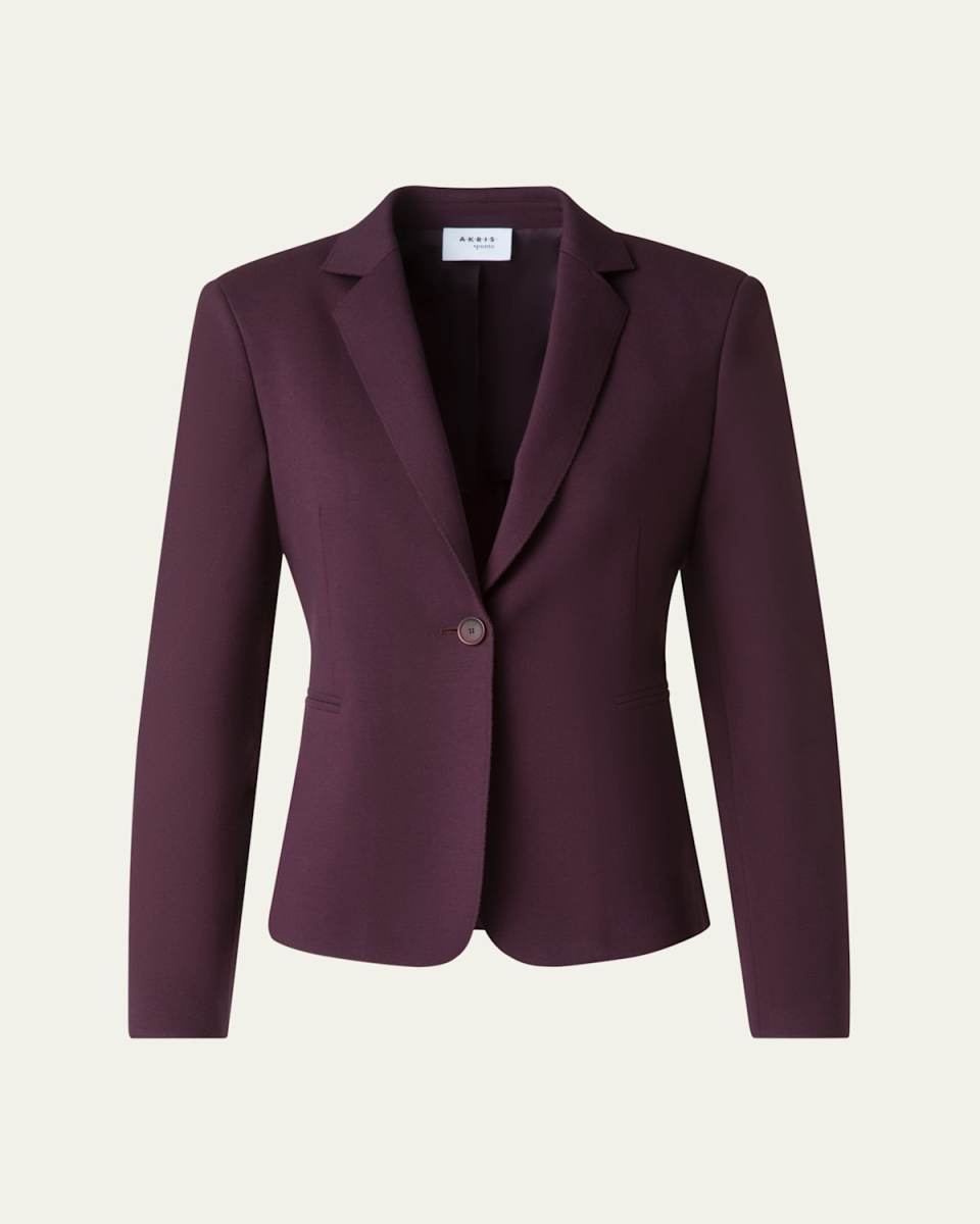 Single-Button Viscose Jersey Jacket